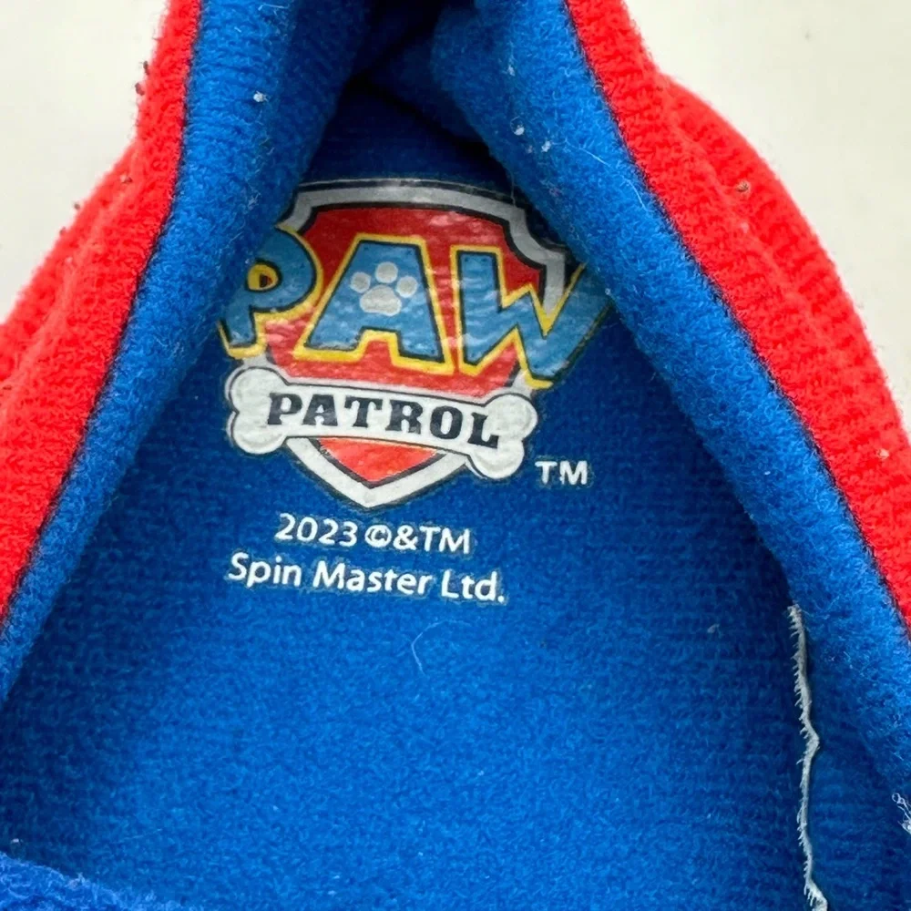 Boy’s Paw Patrol Pups Chase Marshall Toddler 7 - 8 Slip On Slippers Easy on Off